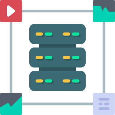 veritabanı ağ veritabanı simgesi düz biçimli