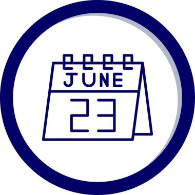 2 Temmuz 'da. Takvimdeki tek bir günde, beyaz takvimde. Haziran 'ın tarihi. Takvim. vektör illüstrasyonu