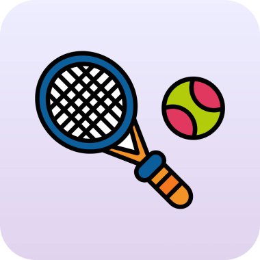Tenis raketi vektör simgesi şeffaf arkaplanda izole edilmiş, tenis web logosu tasarımı