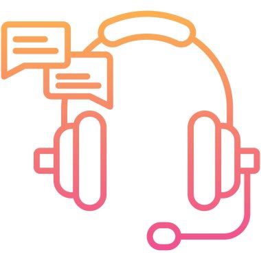 Kulaklık. Web simgesi basit illüstrasyon