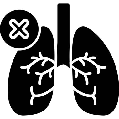 Ciğerler. Web simgesi basit illüstrasyon