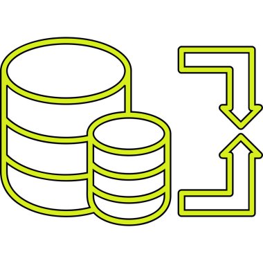 sunucu simgesi. web tasarımı için ana veritabanı vektör renk sembolü