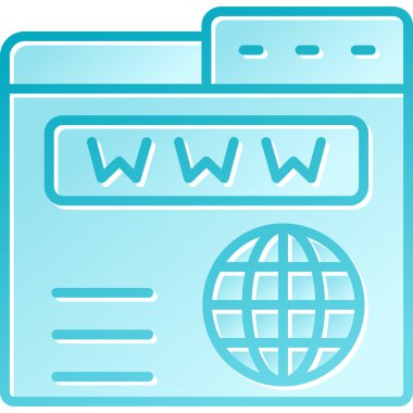 İnternet simgesi, vektör illüstrasyonu