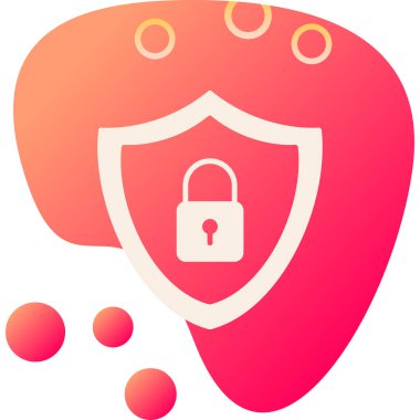 İnternet güvenliği. Web simgesi vektör illüstrasyonu