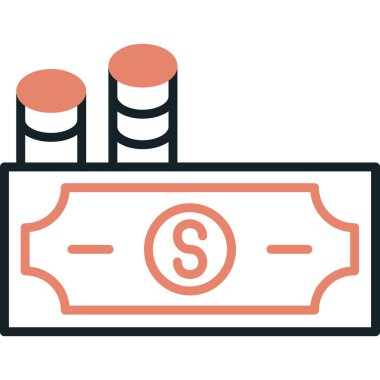 Para ikonu. Web için para vektör simgelerinin basit illüstrasyonu