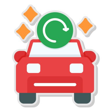 araba dağıtım servisi simgesi düz stil