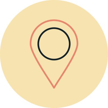 Bir pin simgesinin vektör illüstrasyonu