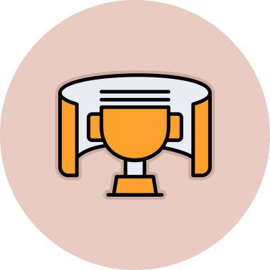 Kupa. Web simgesi basit illüstrasyon