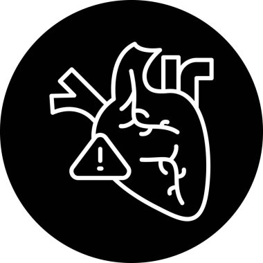 Kalp simgesinin vektör illüstrasyonu