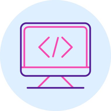 Bilgisayar simgesinin vektör illüstrasyonu