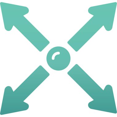 Bir okun mavi simgesinin vektör çizimi