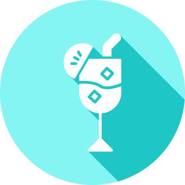 Şampanya kabı vektör simgesi, modern düz çizim