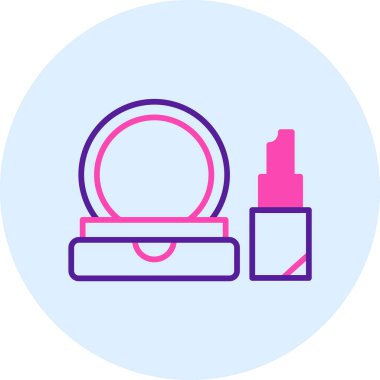 Güzellik ürünleri. Web simgesi basit illüstrasyon