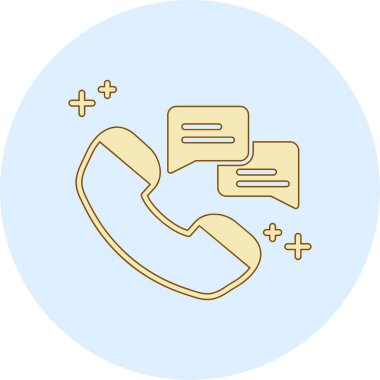 Bir telefon simgesinin vektör illüstrasyonu