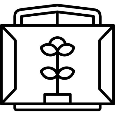 Bir çiçek simgesinin vektör illüstrasyonu