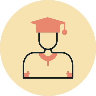 Öğrenci. Web simgesi basit tasarım