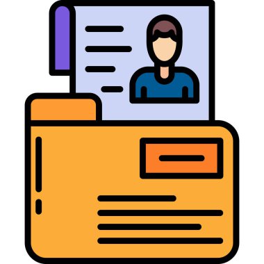 Kimlik kartı. Web simgesi basit illüstrasyon