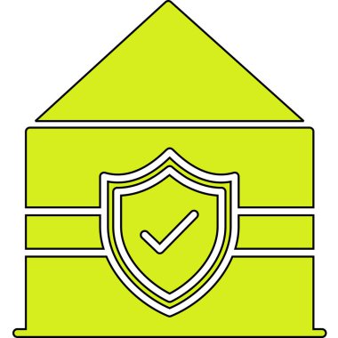 Beyaz bir arkaplan üzerindeki yeşil işaretin vektör çizimi