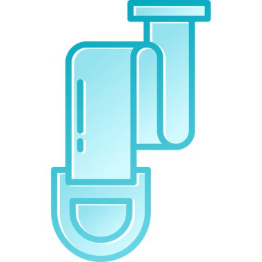 Beyaz arkaplan vektör illüstrasyonunda yassılaştırılmış su musluğu simgesi