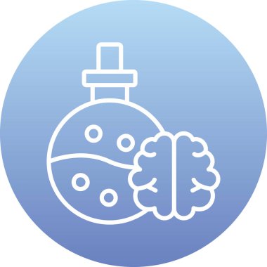 Beyin. Web simgesi basit illüstrasyon