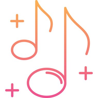 Müzik notası simgesinin vektör illüstrasyonu