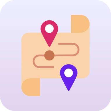 Harita iğnesi. Basit tasarım