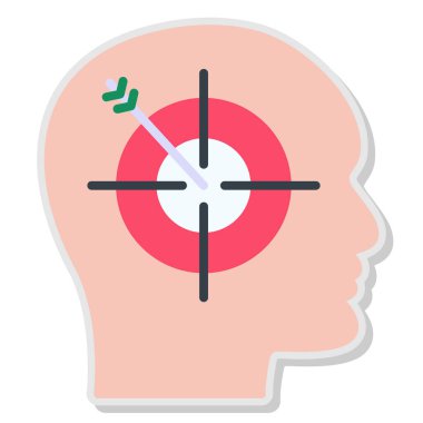 beyin ikonu vektör illüstrasyonu