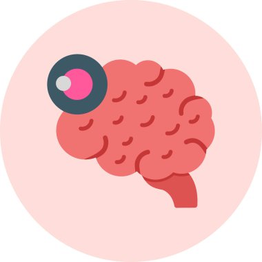 beyin ikonu vektör illüstrasyonu