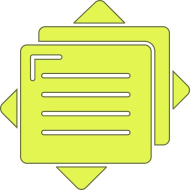 Belge. Web simgesi basit illüstrasyon