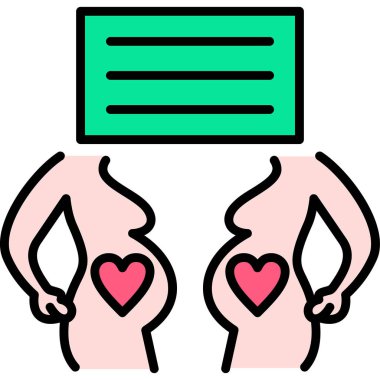 vücut kalp ikonu - ana hatlarıyla