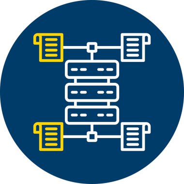 veritabanı vektör simgesi modern basit illüstrasyon