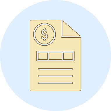 Belge simgesinin vektör illüstrasyonu