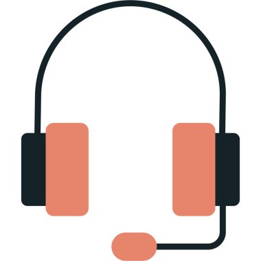 kulaklık simgesi vektör illüstrasyonu