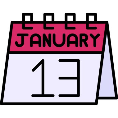 12 Ocak takvim simgesi