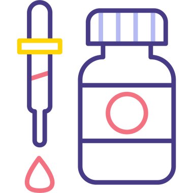 Bir aşı simgesinin vektör çizimi