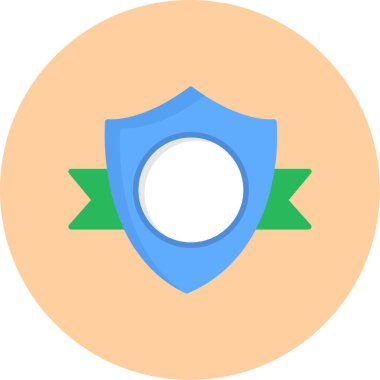 Kalkan. Web simgesi basit illüstrasyon