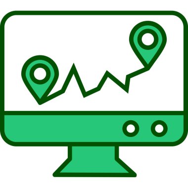 harita simgesi vektör illüstrasyonu