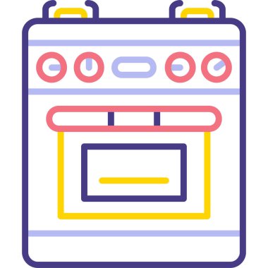 fırın ikonu vektör illüstrasyonu