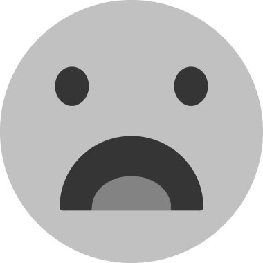 negatif yüzlü üzgün ifade, vektör illüstrasyonu