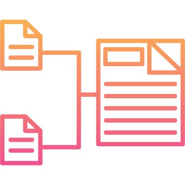 Belge. Web simgesi basit illüstrasyon