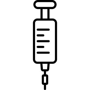 Tıbbi şırınga simgesinin vektör çizimi