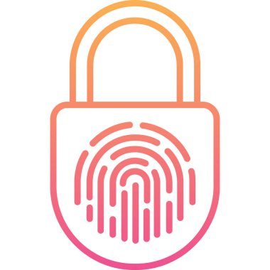 Parmak izi. Web simgesi basit illüstrasyon