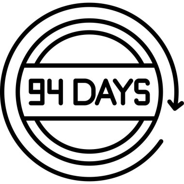 Geri sayım simgesi, vektör tasarımı günleri