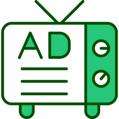 reklam reklam ikonu dosyalanmış özet biçimi