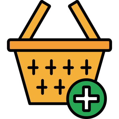 Sepet sepeti simgesi taslak biçiminde