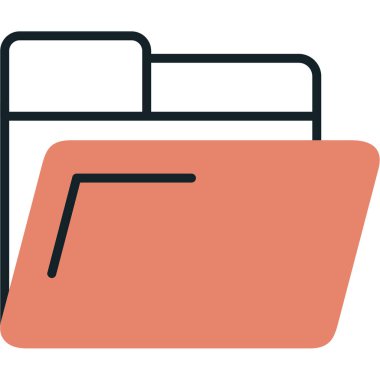 klasör simgesi. Web için basit bir dizin vektör simgesi çizimi