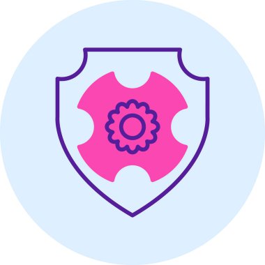 Güvenlik. Web simgesi basit illüstrasyon