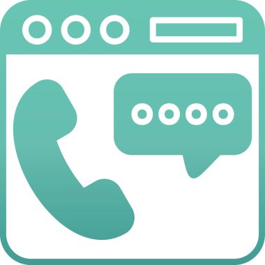 telefon arama vektör simgesi modern basit tasarım