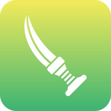 Benzersiz hançer vektör simgesi