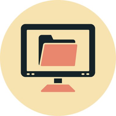 Bilgisayar. Web simgesi basit illüstrasyon